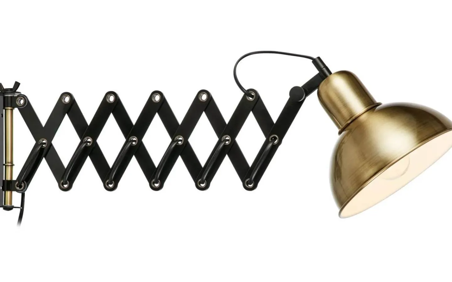 Kök & Matplats|Läslampor<Markslojd Riggs Vägglampa Mässing/Svart