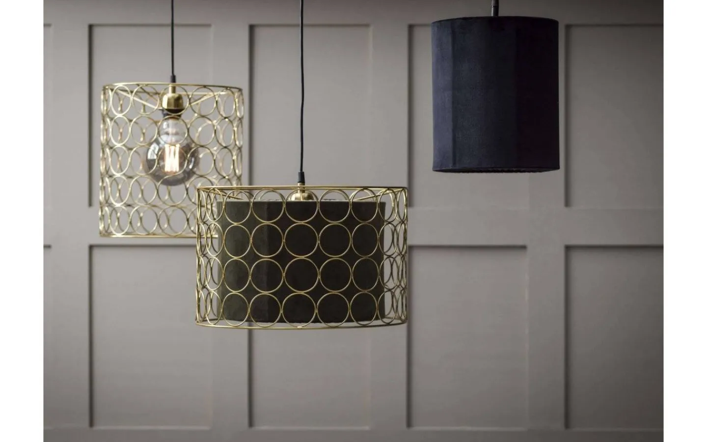 PR Home Ring Taklampa 30cm Svart* Vardagsrum|Hall & Trappa