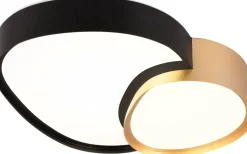 Trio Lighting Rise Plafond LED 43cm svartguld* Plafonder