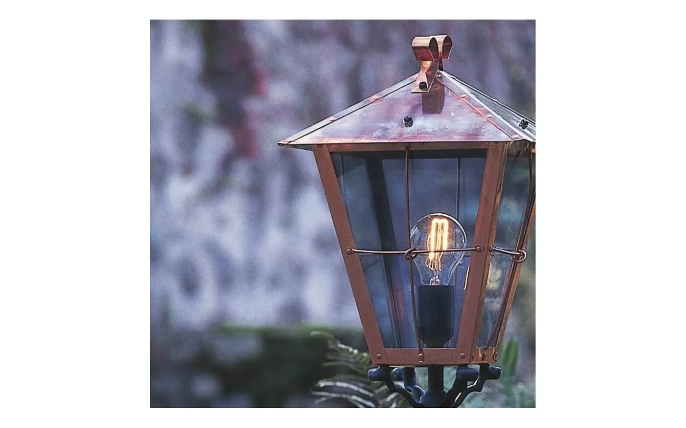 Rökfärgat glas till Fenix Lykthus 42cm Koppar 4-pack