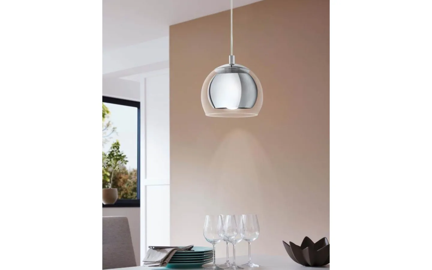 Eglo Rocamar Fönsterlampa 19cm Krom* Fönsterlampor