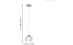 Eglo Rocamar Fönsterlampa 19cm Krom* Fönsterlampor