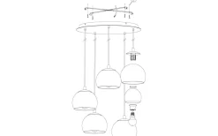 Eglo Rocamar Taklampa 59cm Krom* Stora Taklampor Ø50-69 Cm