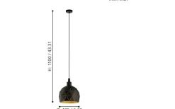 Roccaforte Fönsterlampa 17cm Svart/Guld