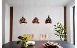 Eglo Roccaforte Taklampa 75cm Svart/Guld* Avlånga Taklampor