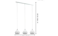 Avlånga Taklampor<Eglo Roccaforte Taklampa 75cm Vit