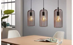 Avlånga Taklampor<Eglo Roccamena Taklampa 73cm 3L Svart/Koppar