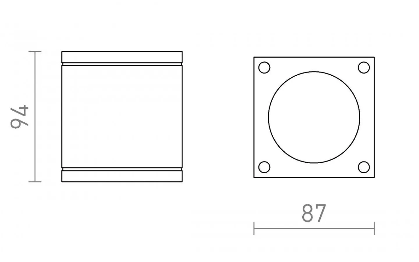 Taklampor Utomhus<Rendl Rodge Takspotlight Grå IP54