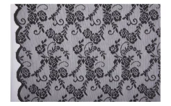 Gardinkappa Metervara<Svanefors Rolty Gardinkappa Polyestertyg Metervara med kanal Svart 50cm