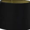 Roma Lampskärm Sammet Ø24cm Svart/Guldgul