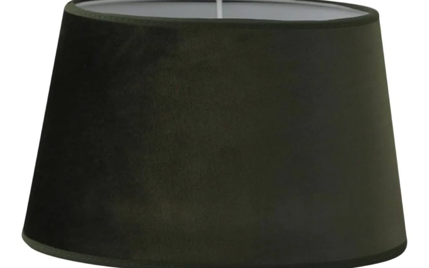 Roma Oval Lampskärm Sammet 20cm Khakigrön
