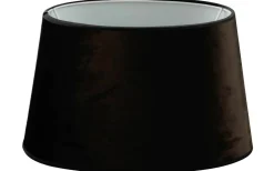 Roma Oval Lampskärm Sammet 40cm Antracitgrå