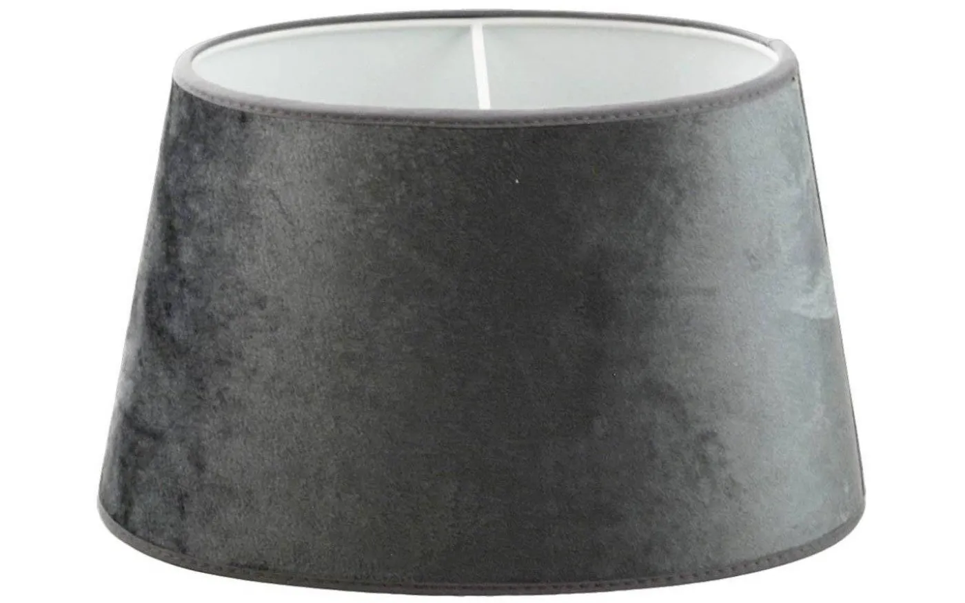Roma Oval Lampskärm Sammet 20cm Grå