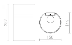 Vardagsrum|Hall & Trappa<Rendl Ron W Vägglampa Vit E27