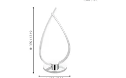 Roncade Bordslampa 34cm LED 3000K 14W Krom