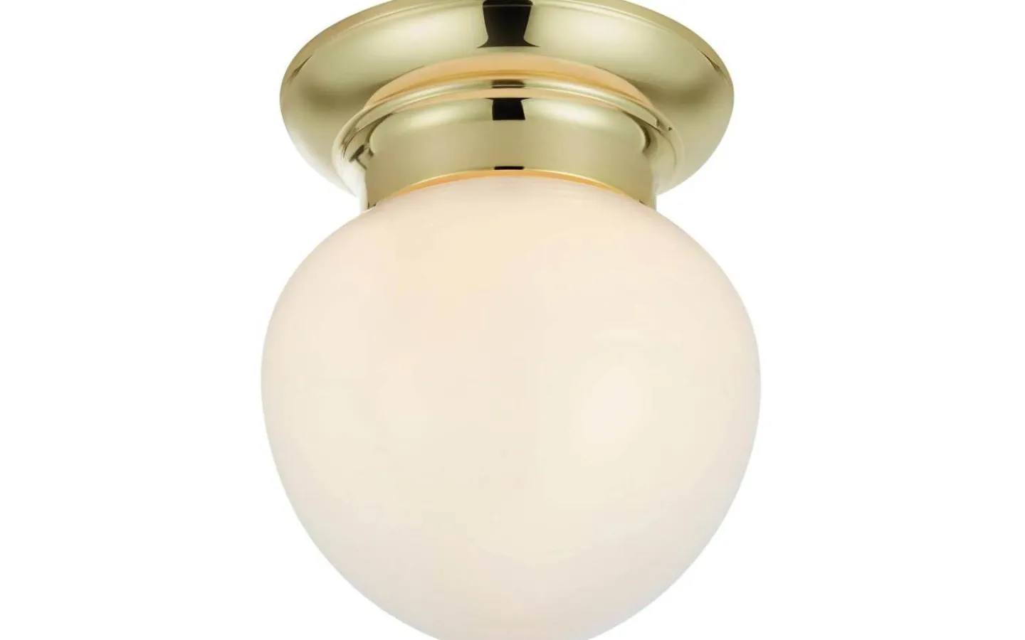 Badrumslampor Tak<Markslojd Ronda Plafond 19cm Vit/Mässing IP44