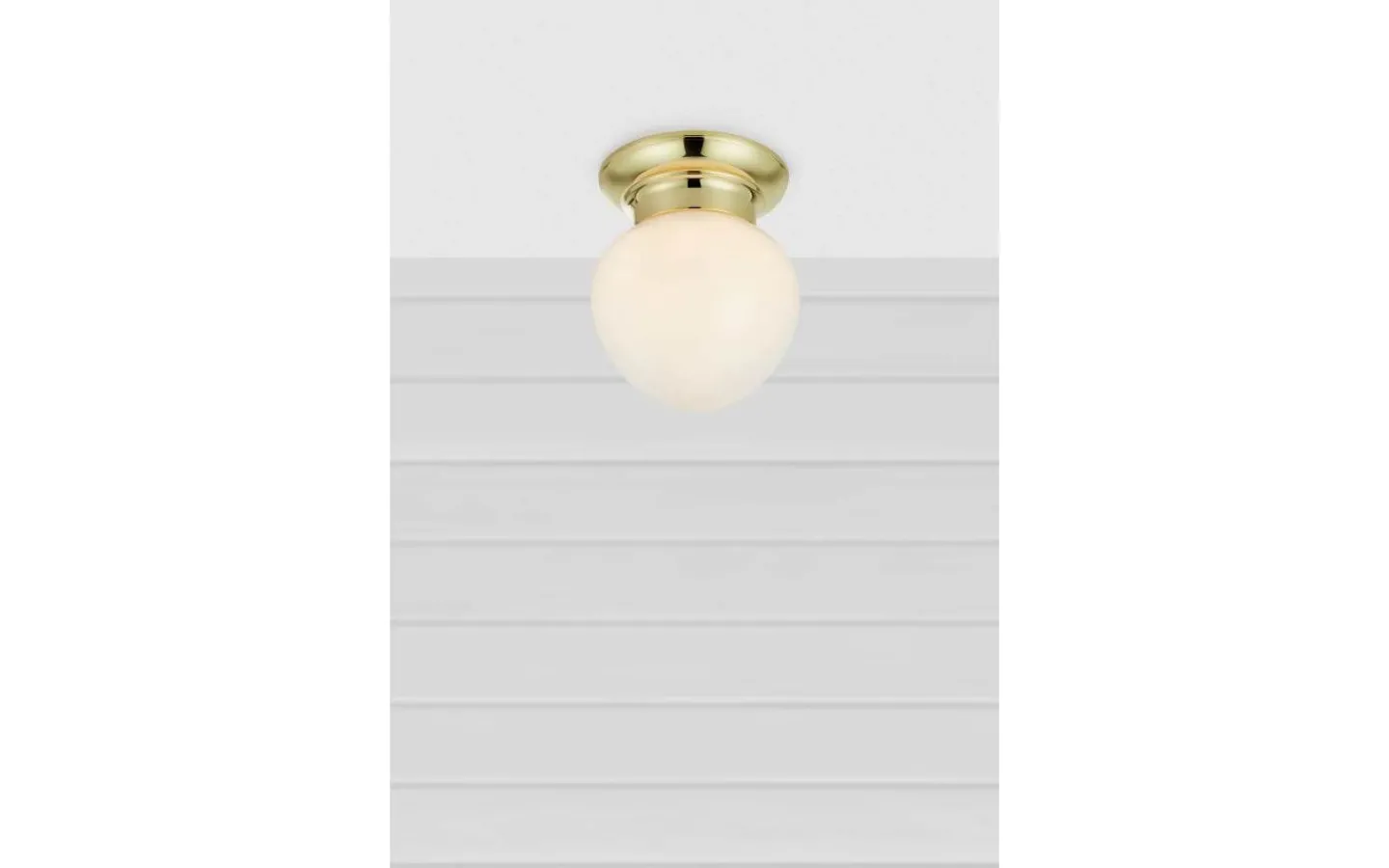 Badrumslampor Tak<Markslojd Ronda Plafond 19cm Vit/Mässing IP44