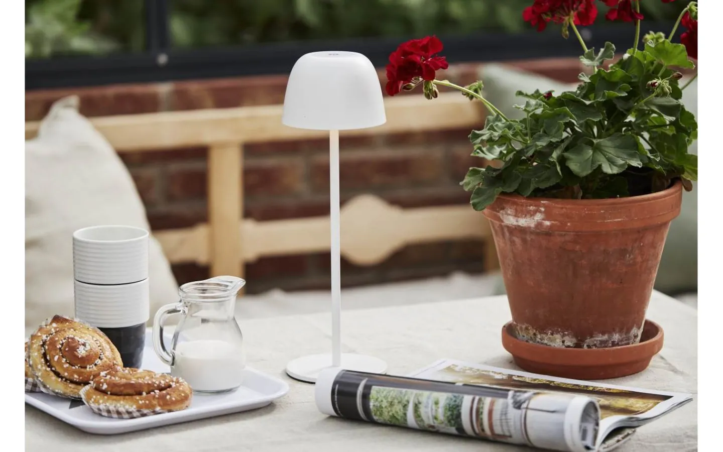 Uppladdningsbara Lampor Utomhus|Uppladdningsbara Lampor Utomhus<Star Trading Ronda Uppladdningsbar Bordslampa Vit IP54