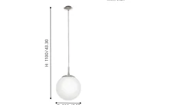 Fönsterlampor<Eglo Rondo Fönsterlampa 20cm Nickel/Opal