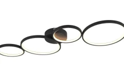 Trio Lighting Rondo Plafond LED 4-delad mattsvart* Plafonder