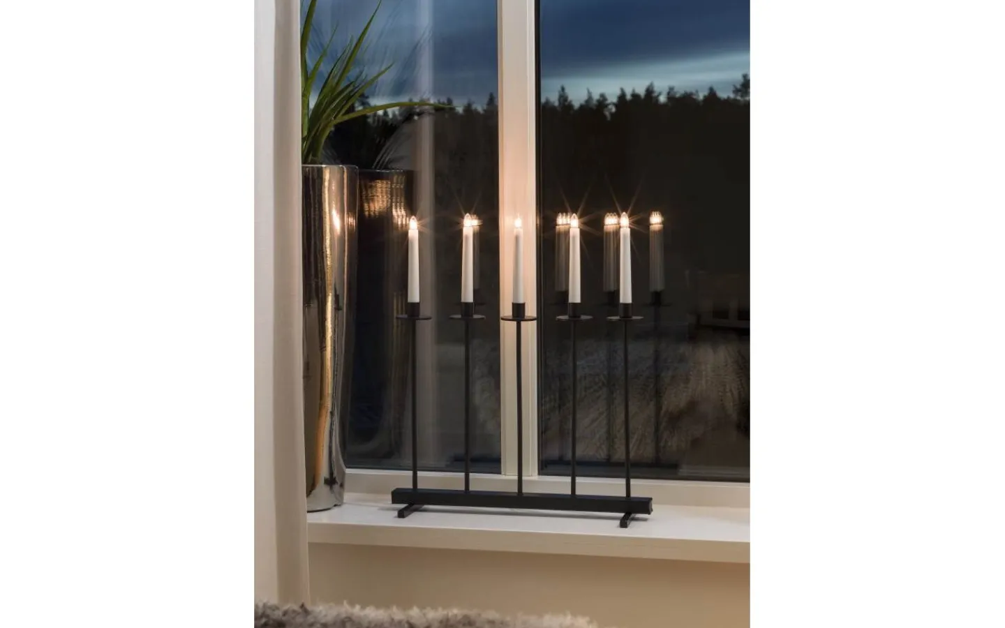 Konstsmide Ronja Adventsljusstake 5L 50cm Svart* Visa Alla Adventsljusstakar|Adventsljusstakar 31-60 Cm