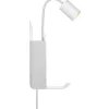Sovrum|Läslampor<Nordlux Roomi Vägglampa med USB Vit