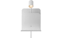 Sovrum|Läslampor<Nordlux Roomi Vägglampa med USB Vit