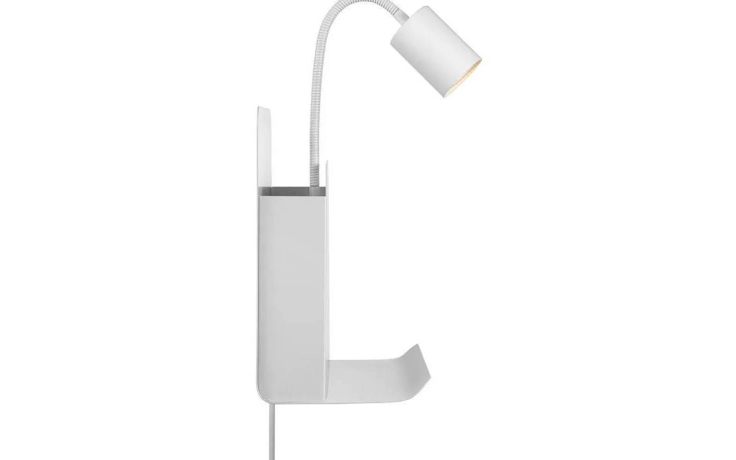 Sovrum|Läslampor<Nordlux Roomi Vägglampa med USB Vit