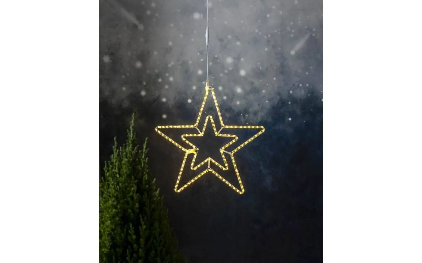 Ropeart Siluett Stjärna 69cm Vit IP44