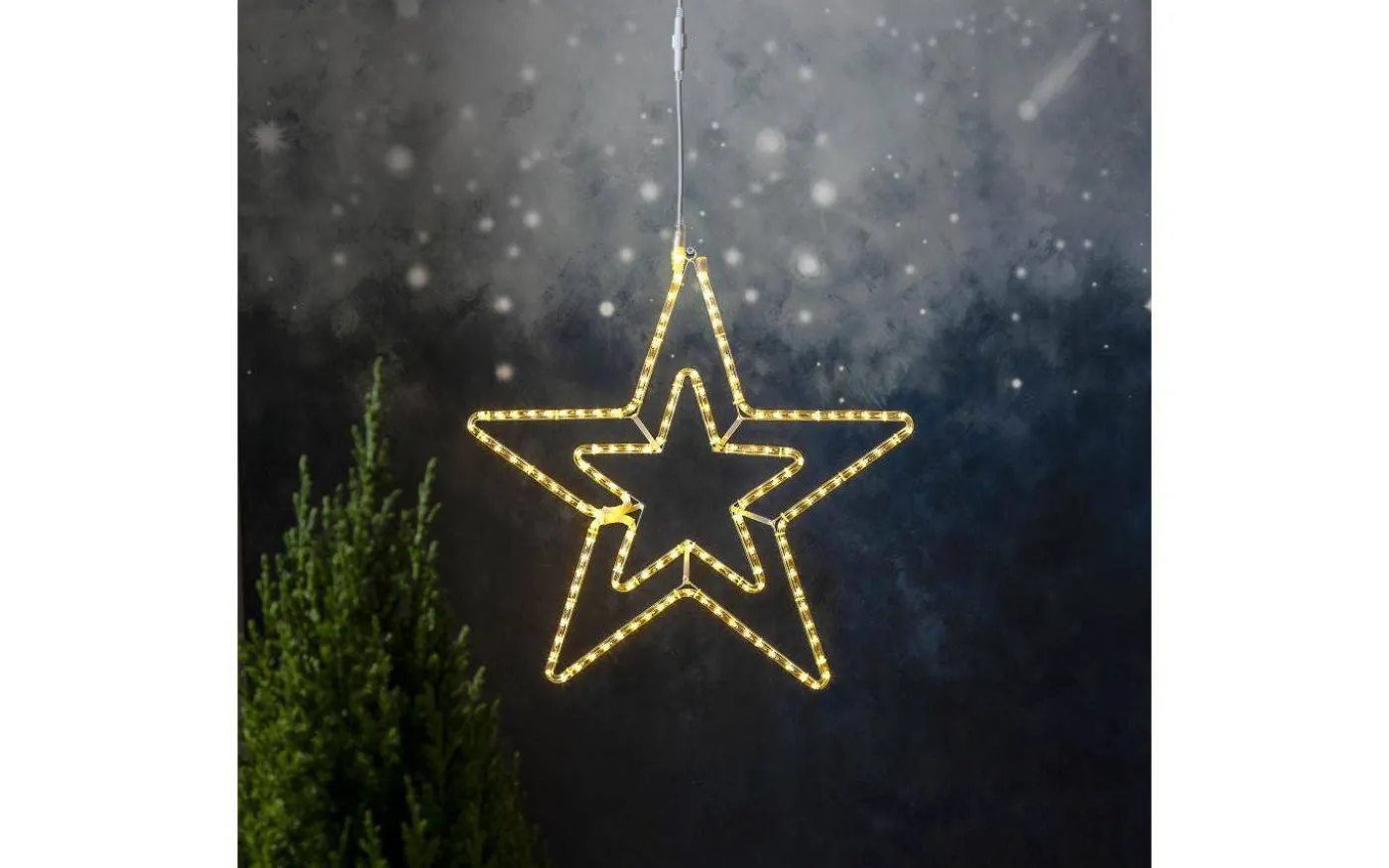 Ropeart Siluett Stjärna 69cm Vit IP44