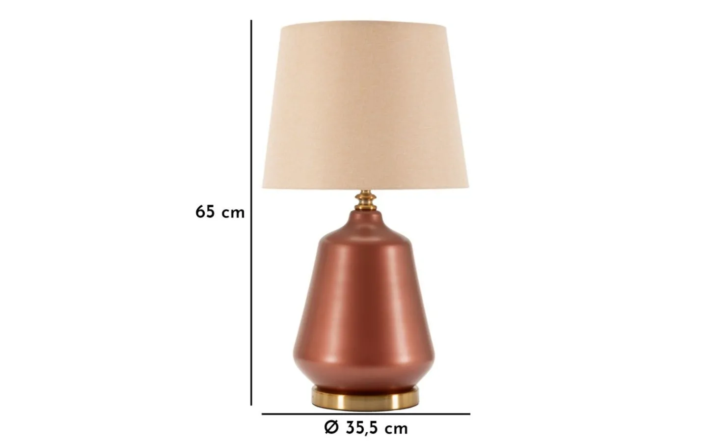 Mauro Ferretti Rosenthal Bordslampa 65cm Brun* Bordslampor
