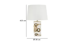 Rosso Bordslampa 43,5cm Vit/Guld