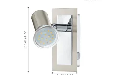 Rottelo Vägglampa LED 3000K 4,6W Nickel