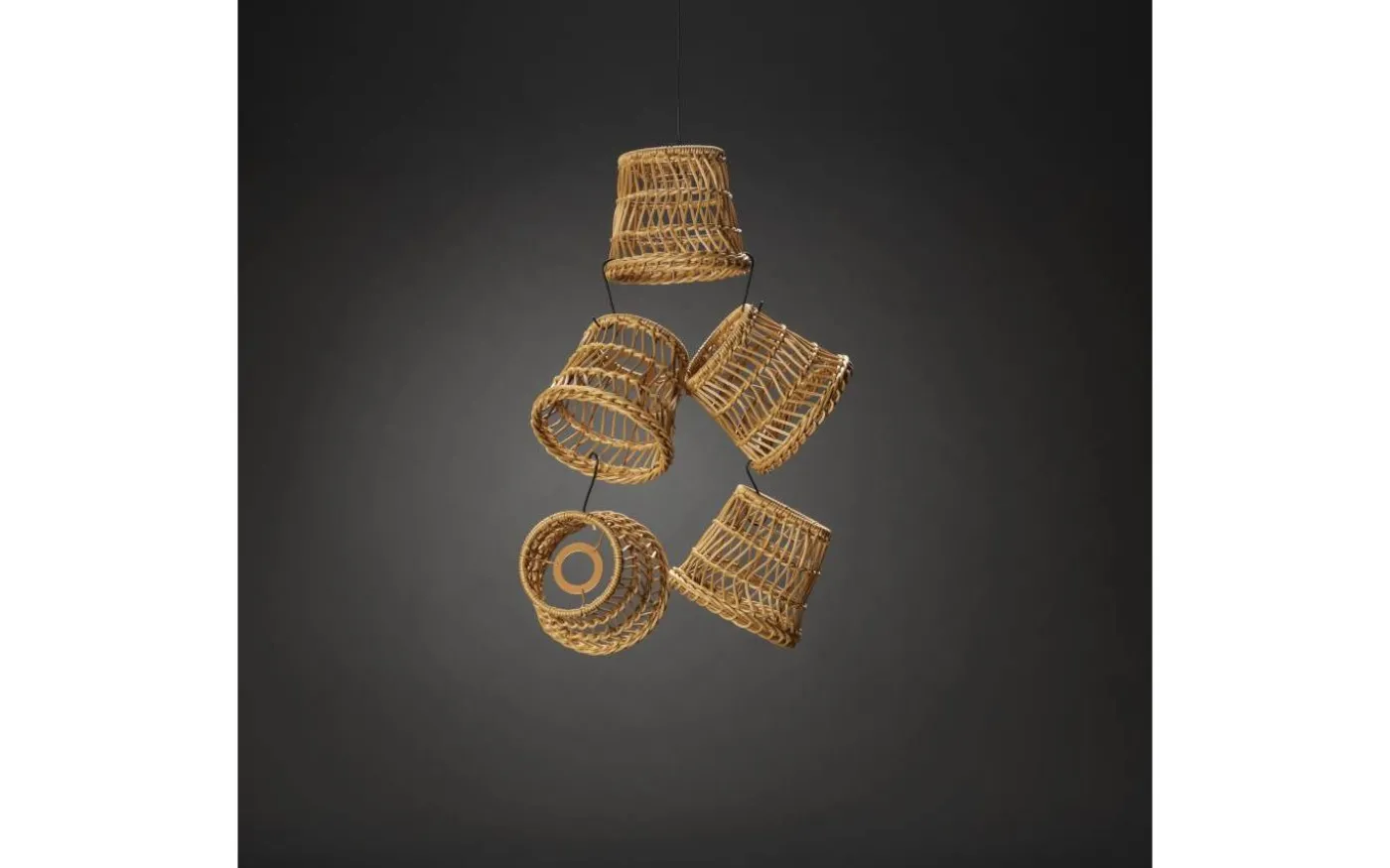 Round Lampskärm Ø15cm Natur 5-pack IP44