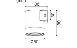 Round Single III Vägglampa GU10 Svart IP54
