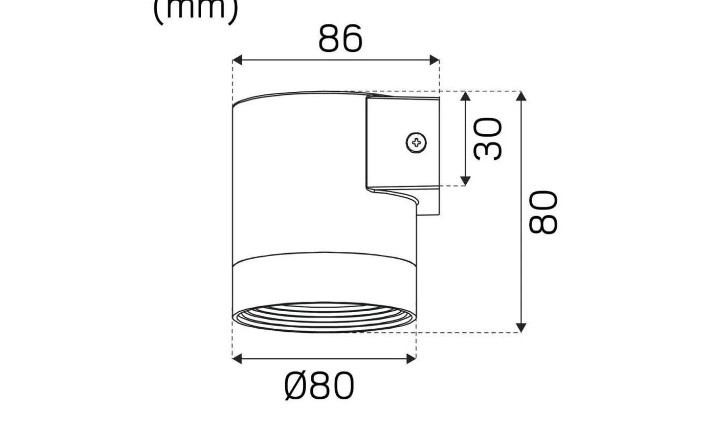 Round Single III Vägglampa GU10 Svart IP54