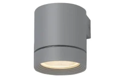 Upp Eller Nedljus Lampor<Hidealite Round Single III Vägglampa GU10 Grå IP54