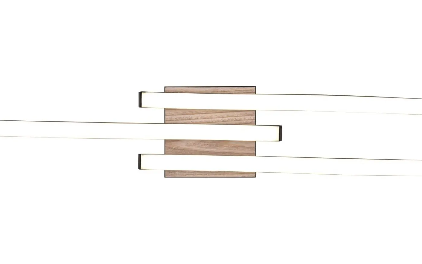 Route Plafond LED 3-delad träimitation/mattsvart