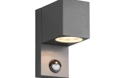Roya Vägglampa GU10 antracit fyrkantig rörelsesensor IP44