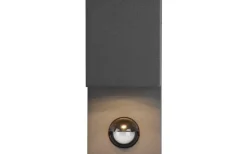 Roya Vägglampa GU10 antracit fyrkantig rörelsesensor IP44