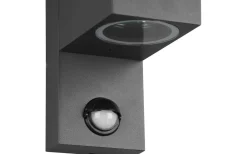 Roya Vägglampa GU10 antracit fyrkantig rörelsesensor IP44