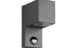 Roya Vägglampa GU10 antracit fyrkantig rörelsesensor IP44