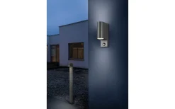 Upp & Nedljus Lampor<Trio Lighting Roya Vägglampa 2xGU10 antracit rund rörelsesensor IP44