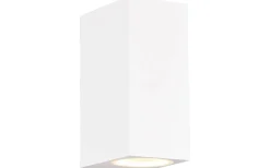 Trio Lighting Roya Vägglampa 2xGU10 matt vit fyrkantig IP44* Upp & Nedljus Lampor