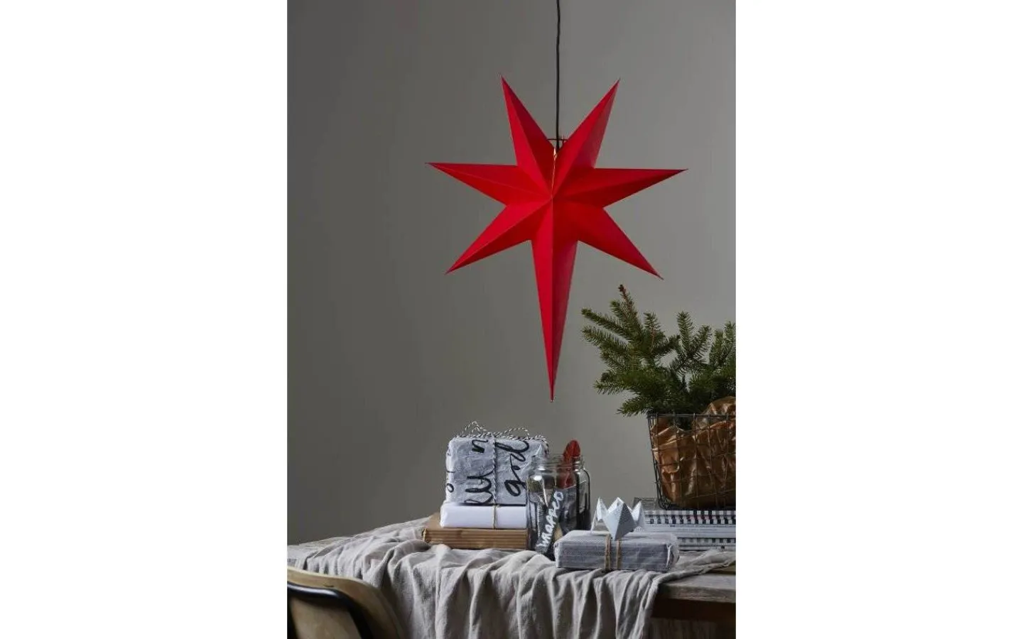 Star Trading Rozen Julstjärna Röd 65cm* Visa Alla Julstjärnor|Julstjärnor Med Sladd