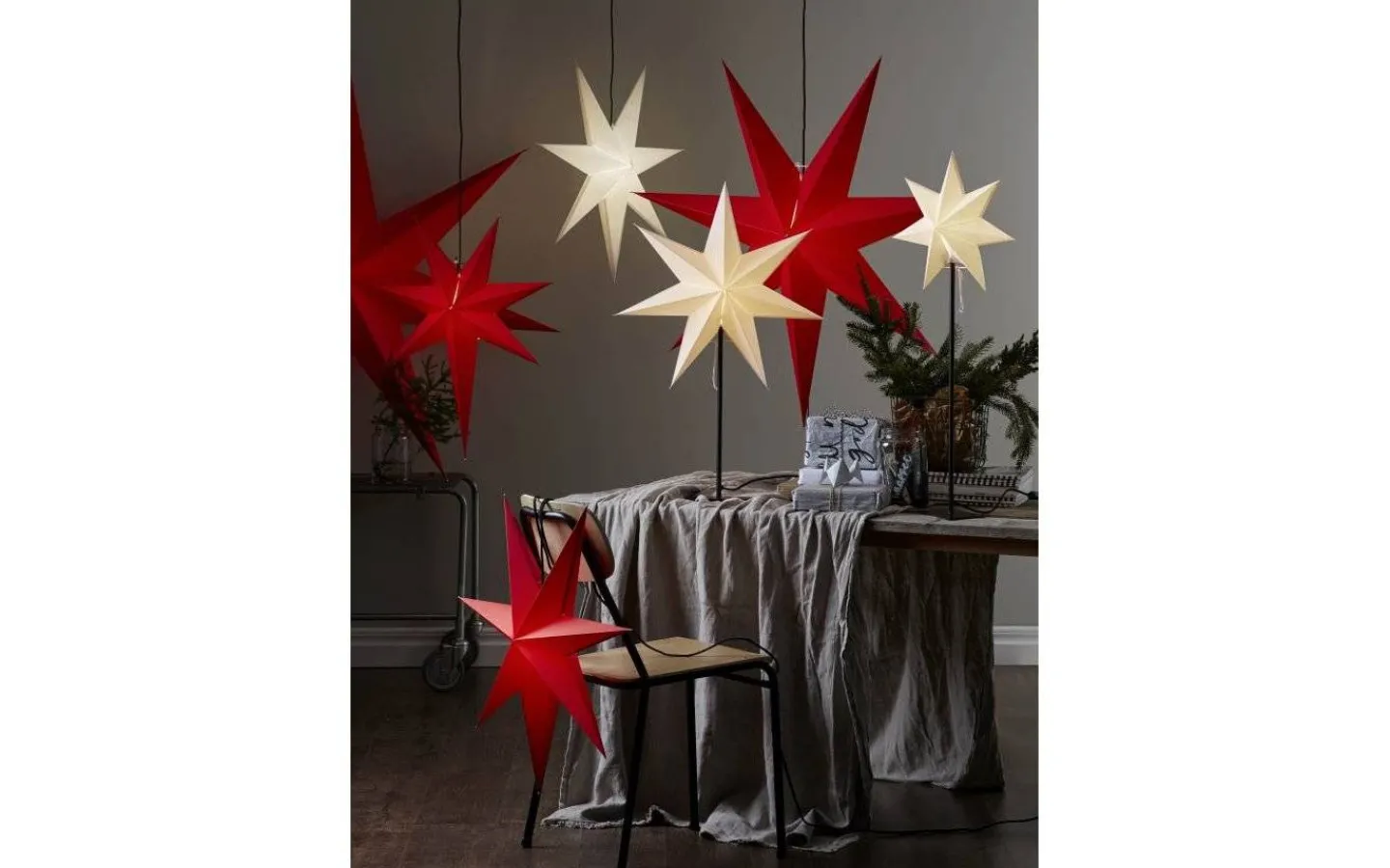 Star Trading Rozen Julstjärna Röd 65cm* Visa Alla Julstjärnor|Julstjärnor Med Sladd