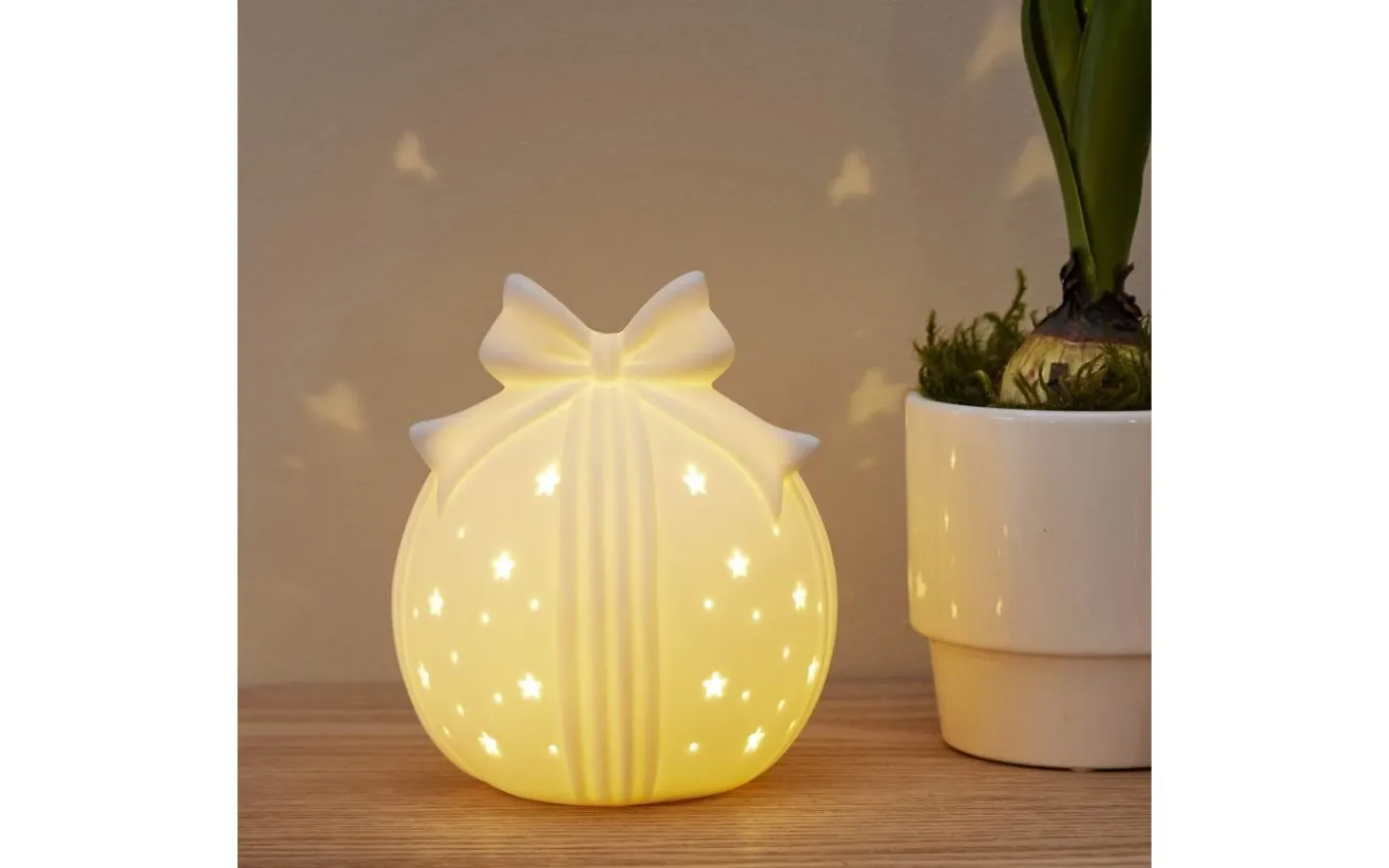 Star Trading Rozy Bordsdekoration 14cm Vit* Inomhusdekorationer Batteri