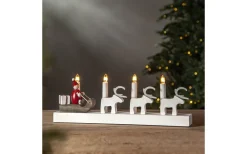 Rudolf Adventsljusstake 15cm Vit/Röd