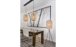 Runa Golvlampa E27 matt svart/sisal