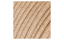 Rund Jute Textilkabel 2x0,75 Metervara